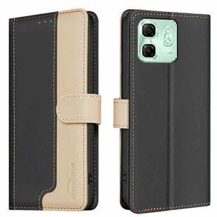 For Infinix Smart 9 / Hot 50i Color Matching RFID Anti-theft Leather Phone Case(Black)