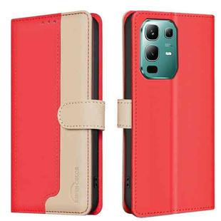 For Infinix Note 50X 5G Color Matching RFID Anti-theft Leather Phone Case(Red)