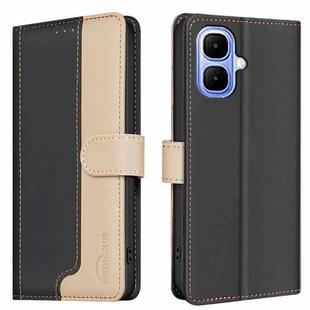 For Infinix Smart 10 4G Color Matching RFID Anti-theft Leather Phone Case(Black)
