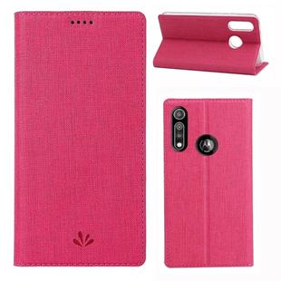 For Motorola Moto G Fast ViLi DMX-54 Shockproof TPU + PU Leather Magnetic Attraction Horizontal Flip Protective Case with Card Slots & Holder(Rose Red)