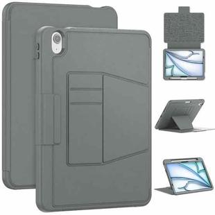 For iPad Air 11 2024 Smart B Magnetic Holder Leather Tablet Case(Grey)