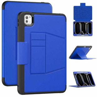 For iPad Pro 11 2024 Smart B Magnetic Holder Leather Tablet Case(Blue)