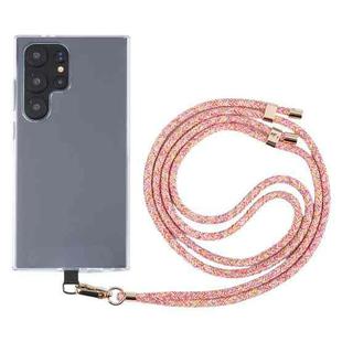 6mm Gold Buckle Adjustable Mobile Phone Anti-lost Long Lanyard(Red Rainbow)