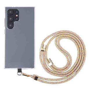 6mm Gold Buckle Adjustable Mobile Phone Anti-lost Long Lanyard(Gold Rainbow)