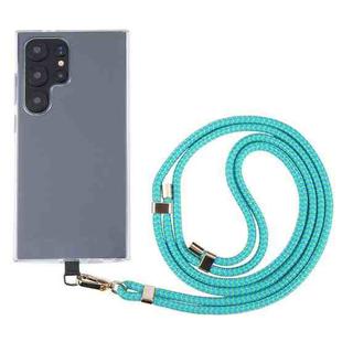 6mm Gold Buckle Adjustable Mobile Phone Anti-lost Long Lanyard(Blue Green)