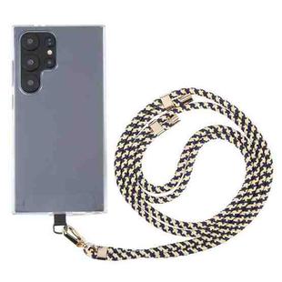 6mm Gold Buckle Adjustable Mobile Phone Anti-lost Long Lanyard(Dark Blue Yellow)