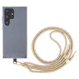 6mm Dual Buckle Adjustable Mobile Phone Anti-lost Long Lanyard(Gold Rainbow)