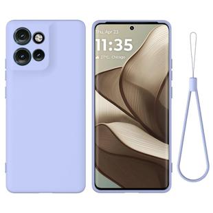 For Motorola Edge 50 Neo / Moto S50 Solid Color Liquid Silicone Dropproof Full Coverage Phone Case(Purple)