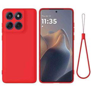 For Motorola Edge 60 Fusion Solid Color Liquid Silicone Dropproof Full Coverage Phone Case(Red)