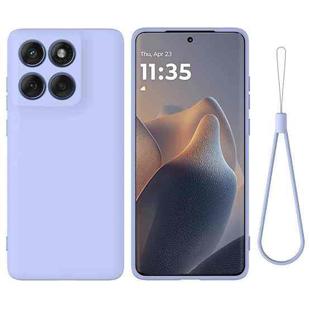 For Motorola Edge 60 Fusion Solid Color Liquid Silicone Dropproof Full Coverage Phone Case(Purple)