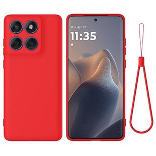 For Motorola Edge 60s Solid Color Liquid Silicone Dropproof Full Coverage Phone Case(Red)