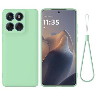 For Motorola Edge 60s Solid Color Liquid Silicone Dropproof Full Coverage Phone Case(Green)