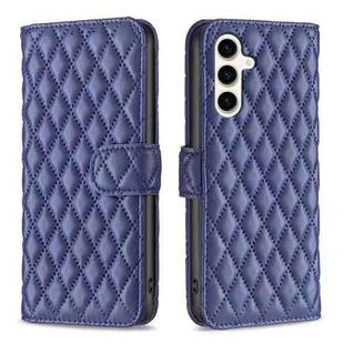 For Samsung Galaxy S24 FE 5G Diamond Lattice Wallet Flip Leather Phone Case(Blue)