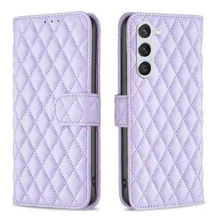 For Samsung Galaxy S25 5G Diamond Lattice Wallet Flip Leather Phone Case(Purple)