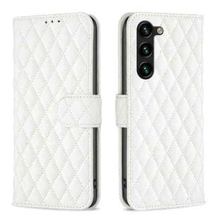 For Samsung Galaxy S25+ 5G Diamond Lattice Wallet Flip Leather Phone Case(White)