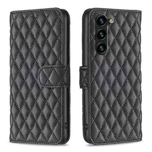 For Samsung Galaxy S25+ 5G Diamond Lattice Wallet Flip Leather Phone Case(Black)