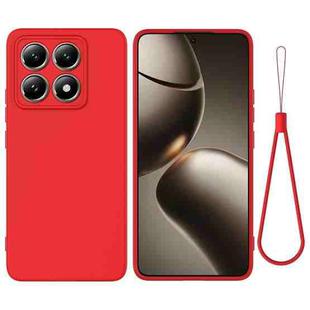 For Xiaomi 14T Pro Solid Color Liquid Silicone Dropproof Full Coverage Phone Case(Red)