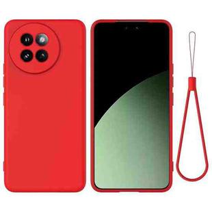 For Xiaomi 14 Civi / Civi 4 Pro Solid Color Liquid Silicone Dropproof Full Coverage Phone Case(Red)