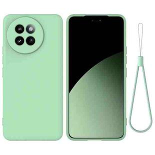 For Xiaomi 14 Civi / Civi 4 Pro Solid Color Liquid Silicone Dropproof Full Coverage Phone Case(Green)