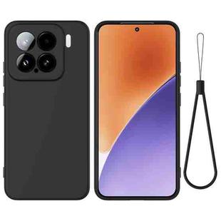 For Xiaomi 15 Solid Color Liquid Silicone Dropproof Full Coverage Phone Case(Black)
