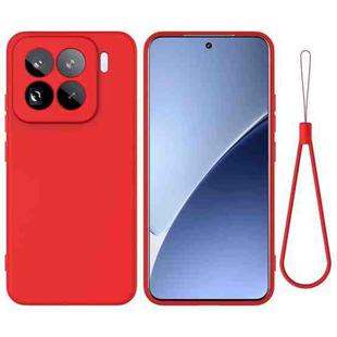 For Xiaomi 15 Pro Solid Color Liquid Silicone Dropproof Full Coverage Phone Case(Red)