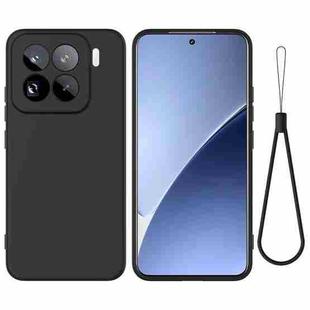 For Xiaomi 15 Pro Solid Color Liquid Silicone Dropproof Full Coverage Phone Case(Black)