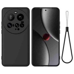 For Xiaomi 15 Ultra Solid Color Liquid Silicone Dropproof Full Coverage Phone Case(Black)