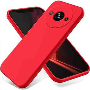 For Redmi A3x Solid Color Liquid Silicone Dropproof Full Coverage Phone Case(Red)