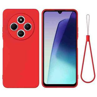 For Redmi 14R / Xiaomi Poco C75 Solid Color Liquid Silicone Dropproof Full Coverage Phone Case(Red)