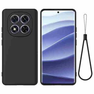 For Redmi Note 14 Pro+ 5G Solid Color Liquid Silicone Dropproof Full Coverage Phone Case(Black)