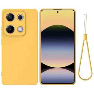 For Redmi Note 14S 4G Solid Color Liquid Silicone Dropproof Full Coverage Phone Case(Yellow)