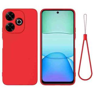 For Redmi 13x 4G Solid Color Liquid Silicone Dropproof Full Coverage Phone Case(Red)