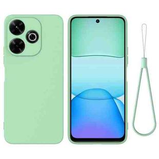 For Redmi 13x 4G Solid Color Liquid Silicone Dropproof Full Coverage Phone Case(Green)