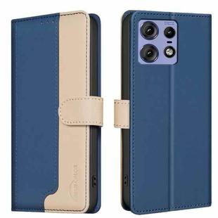 For Motorola Edge 50 Pro 5G Color Matching RFID Anti-theft Leather Phone Case(Blue)