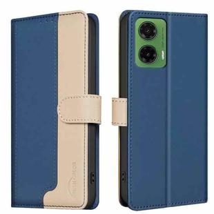 For Motorola Moto G35 Color Matching RFID Anti-theft Leather Phone Case(Blue)