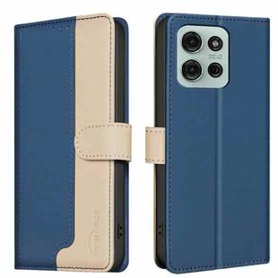 For Motorola Moto G75 5G Color Matching RFID Anti-theft Leather Phone Case(Blue)