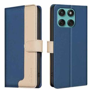 For Motorola Edge 60 Fusion Color Matching RFID Anti-theft Leather Phone Case(Blue)