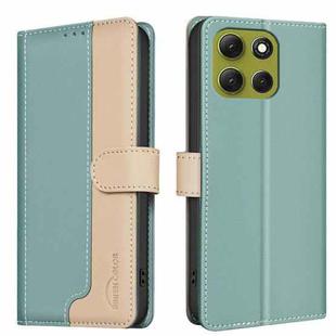For Motorola Moto G86 5G Color Matching RFID Anti-theft Leather Phone Case(Green)