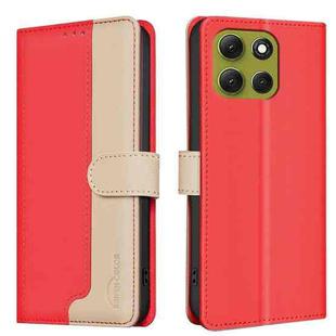 For Motorola Moto G86 5G Color Matching RFID Anti-theft Leather Phone Case(Red)