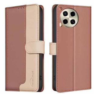 For Tecno Camon 30 5G / 4G Color Matching RFID Anti-theft Leather Phone Case(Brown)