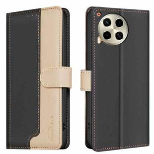 For Tecno Camon 30 5G / 4G Color Matching RFID Anti-theft Leather Phone Case(Black)