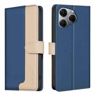 For Tecno Spark 20 Pro Color Matching RFID Anti-theft Leather Phone Case(Blue)