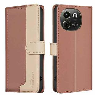 For Tecno Pova 6 Neo 5G / Spark 30 5G Color Matching RFID Anti-theft Leather Phone Case(Brown)