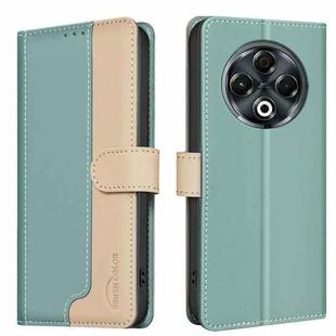 For Tecno Spark 30 4G Color Matching RFID Anti-theft Leather Phone Case(Green)