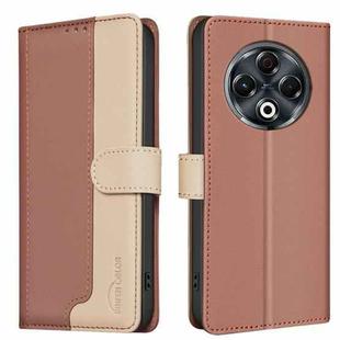 For Tecno Spark 30 4G Color Matching RFID Anti-theft Leather Phone Case(Brown)