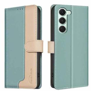 For Tecno Spark 40 Pro 4G Color Matching RFID Anti-theft Leather Phone Case(Green)