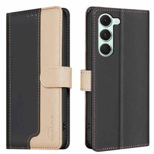 For Tecno Spark 40 Pro 4G Color Matching RFID Anti-theft Leather Phone Case(Black)