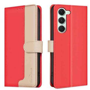 For Tecno Spark 40 Pro 4G Color Matching RFID Anti-theft Leather Phone Case(Red)