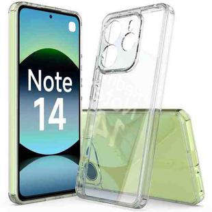 For Redmi Note 14 4G 163.25mm Scratchproof Acrylic TPU Phone Case(Transparent)