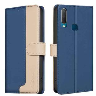 For vivo Y11 / Y15 / Y12 / Y17 Color Matching RFID Anti-theft Leather Phone Case(Blue)